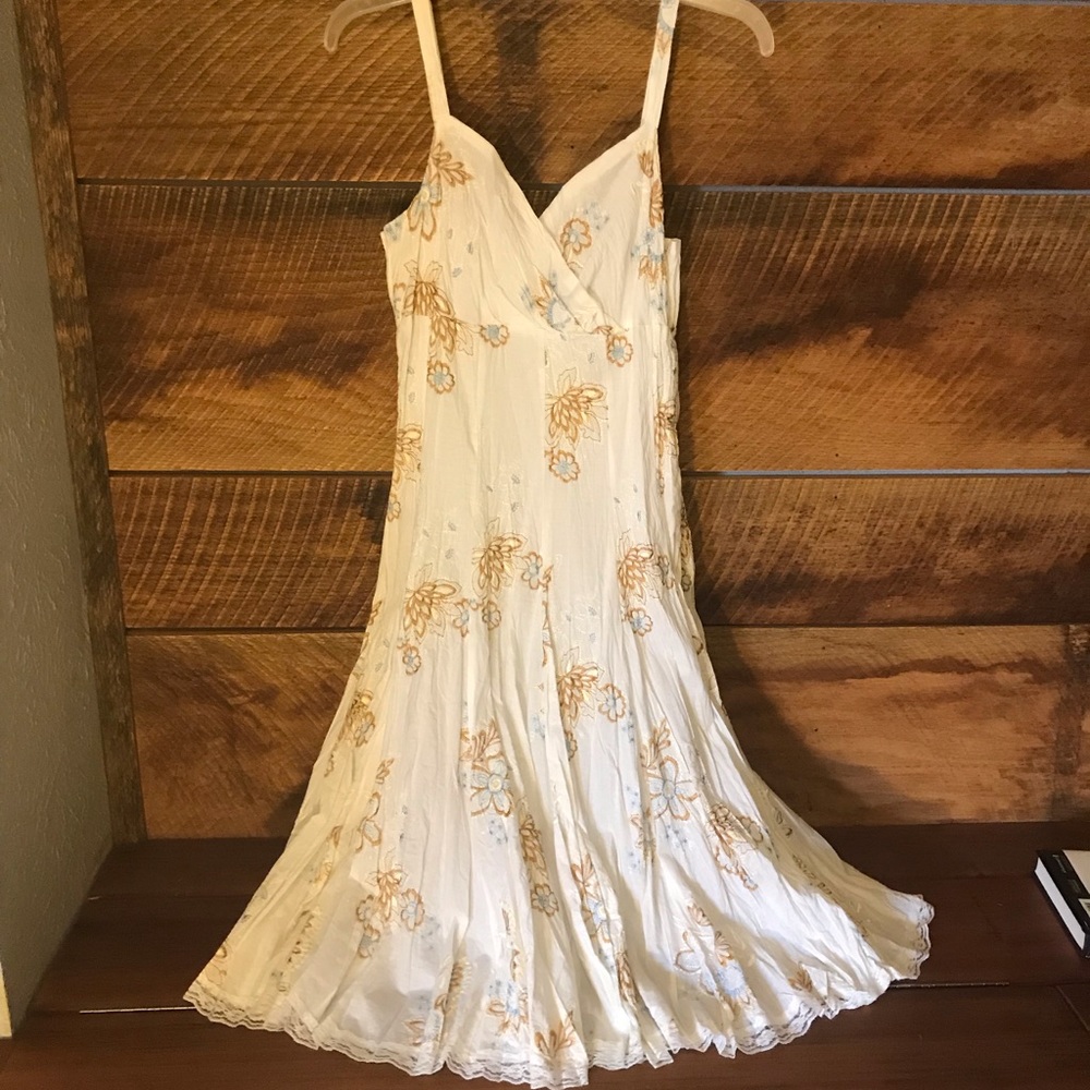 Unique Boho floral embroidered romantic dress